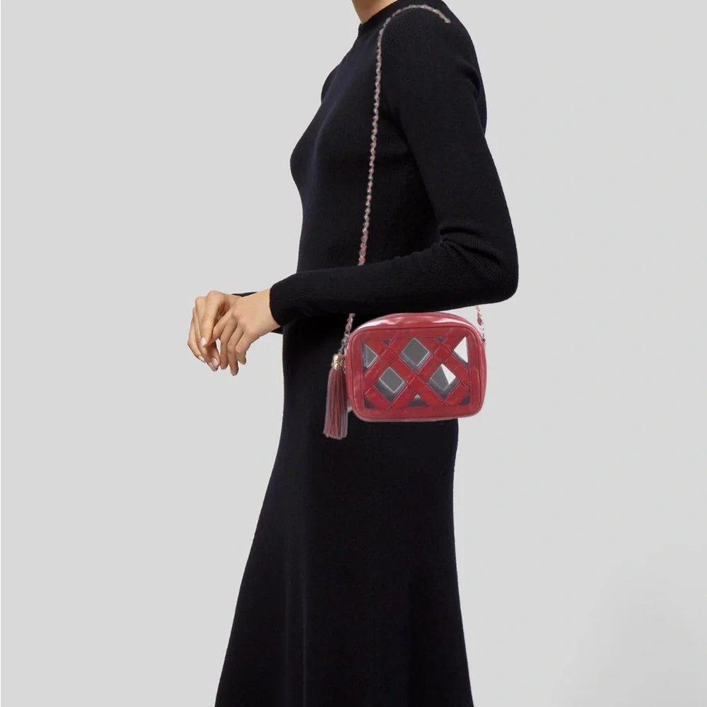 CHANEL Vintage Red Leather Crossbody Bag | Karl Lagerfeld 1989–1991 | Authentic